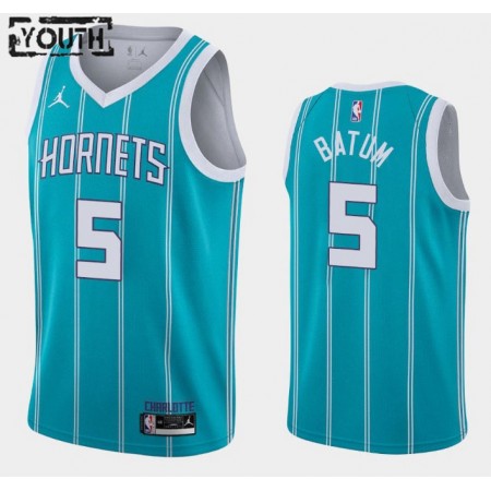 Maillot Basket Charlotte Hornets Nicolas Batum 5 2020-21 Jordan Brand Icon Edition Swingman - Enfant